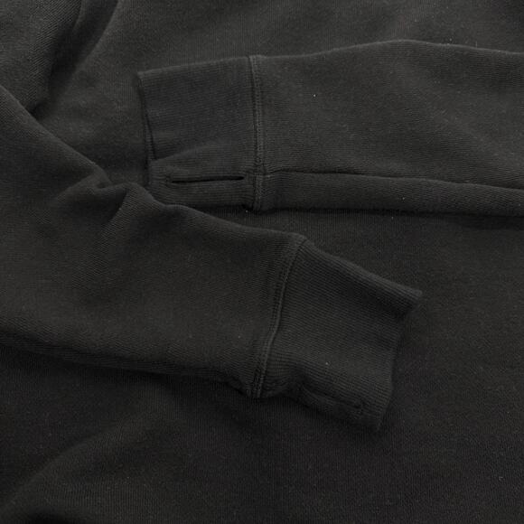 Z by ZELLA Black Ribbed Knit Cardigan Sz M Snap Draped Long Sleeves Cotton Blend - Picture 5 of 6